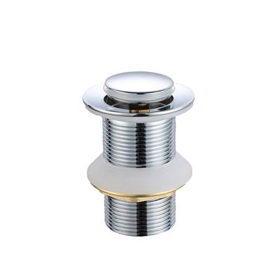 Durable G1-1/4 Basin Drainer Bouncing Core Press Type Pop-up Sink Drain Threaded Stainless Steel Sink Drain Plug Restroom