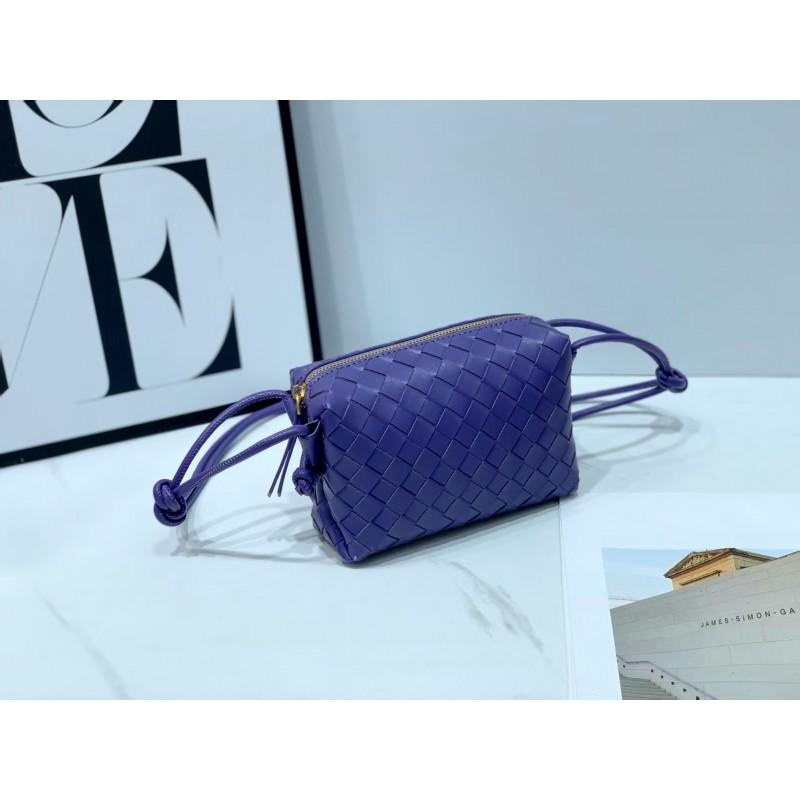 Borsa a Spalla Quadrata Mini Monocolore Tessuta a Mano da Donna Compatta a Tracolla Con Grande Capacità Morbida Pelle PU
