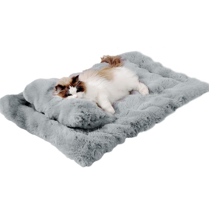 Heavy Duty Pet Cushion Cozy Winter Warm Plush   Washable Orthopedic Support Floor Pad Dogs