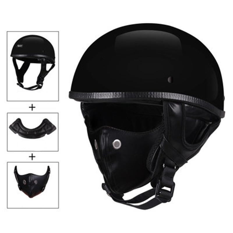 DOT Certification Retro Motorcycle Helmet Moto Helmet Scooter Vintage Half Face Biker Motorbike Crash Moto Helmet Casco Moto CE