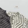 Trendy Kids' Summer Striped Shirt - Unisex Japanese Korean Style Short Sleeve Top
