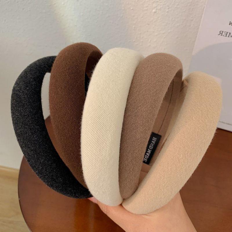 Elegant Korean Style Wide-Brimmed Sponge Headwear Headband For  Girls Hair Accessories