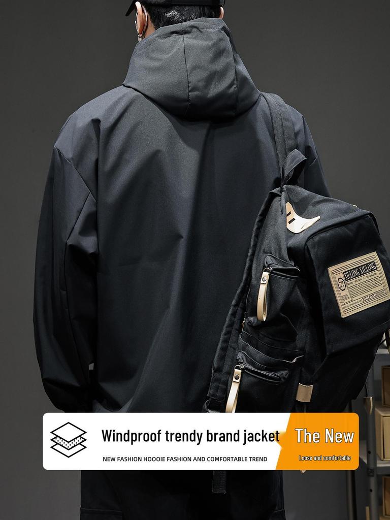 Men's Windproof Outdoor Shell Jacket - 2025 Autumn/Winter Thickened Cotton Casual Workwear Outerwear