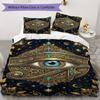 The Eye of Horus Pattern Bedding uilt Set uilt Cover Pillowcase Home Decoration Birthday Gift (1 * duvet cover + 2 * pillowcase  without core)109