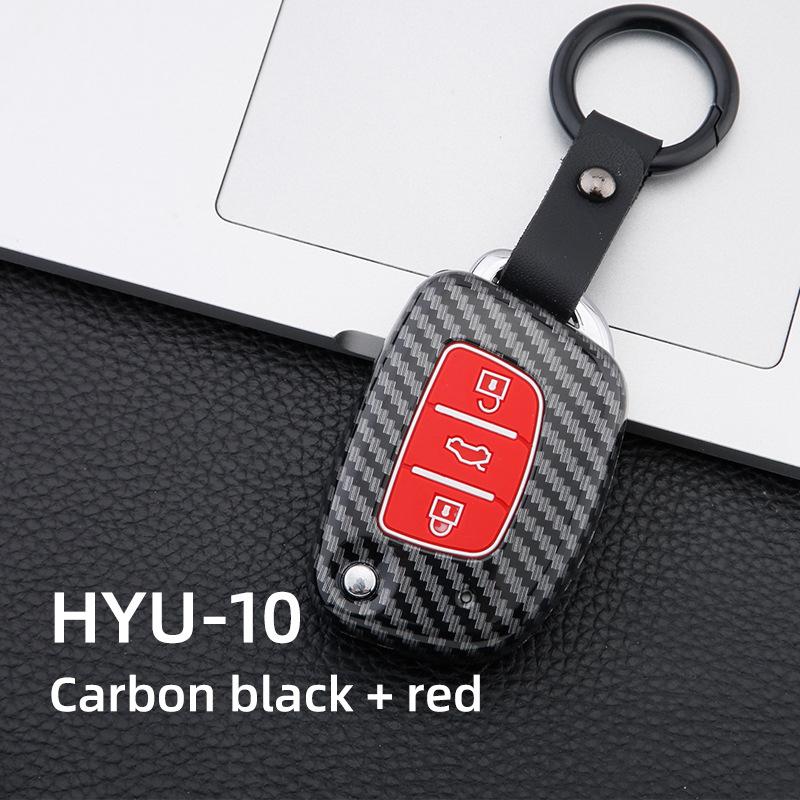 Abs Carbon Car Flip Key Case Cover For Hyundai Solaris Creta Ix25 Kona Tucson Sonata Fe I40 Elantra Ix35 I20 Ix45 Hb20 Accent