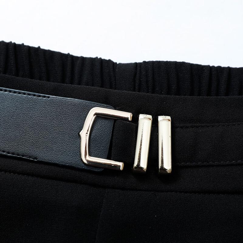 Pastel Early Autumn Elastic Waist Straight Leg Casual Pants for Women