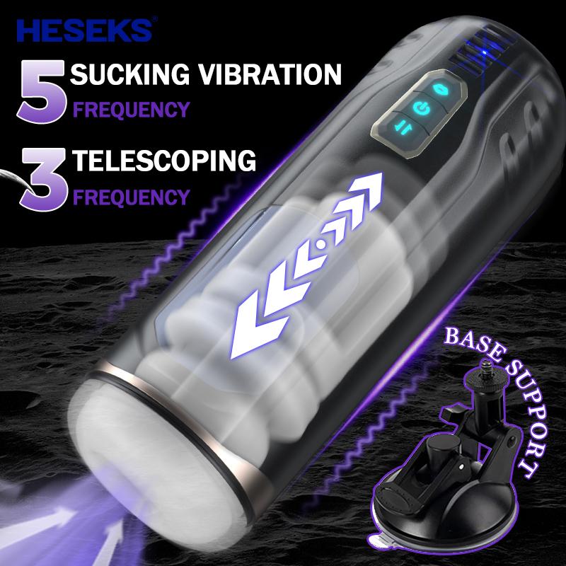 New Sound-off Automatic Sucking Male Masturbator Real Electric Blowjob Pocket Pussy Telescopic Vibrator Masturbation For Man