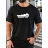 Men's Quandary Peak Pattern Summer Casual Crew Neck Short T-Shirt