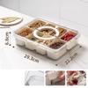 PET Kitchen Storage Basket with Handle Fridge Refrigerator Food Preservation Box Drain Design Interval Storage Container