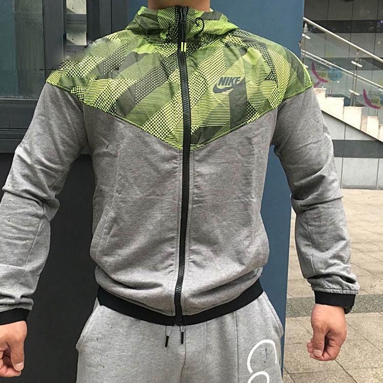 Nike Hooded Knit Straight Long Sleeve Sweatshirt Men sweatshirt Gray 687427-091