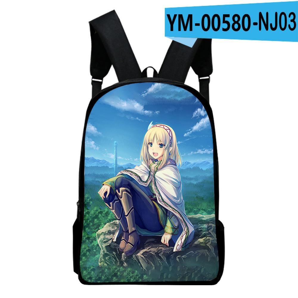Harajuku Novelty Youthful In The Land Of Leadale Student School Bags Notebook Backpacks 3D Print Oxford Waterproof Travel Bags