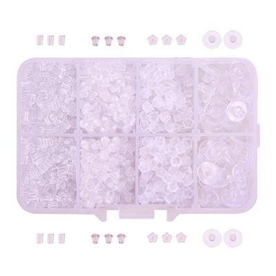 1666 Pieces Clear Rubber Plastic Earring Backs Stoppers DIY Findings