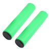 1 Pair Bicycle Handlebar Grips Anti skid Shock Proof Silicone Bike Grip With End Plugs Green