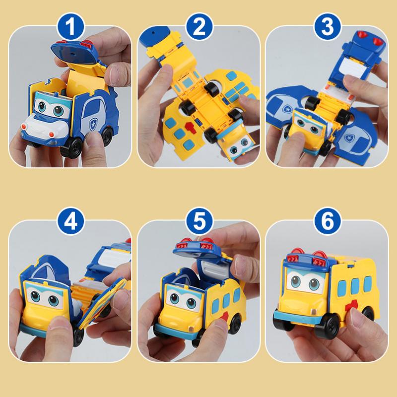 Gogobus Transformable School Bus Robot Deformation Doublesided Car Kid Toys