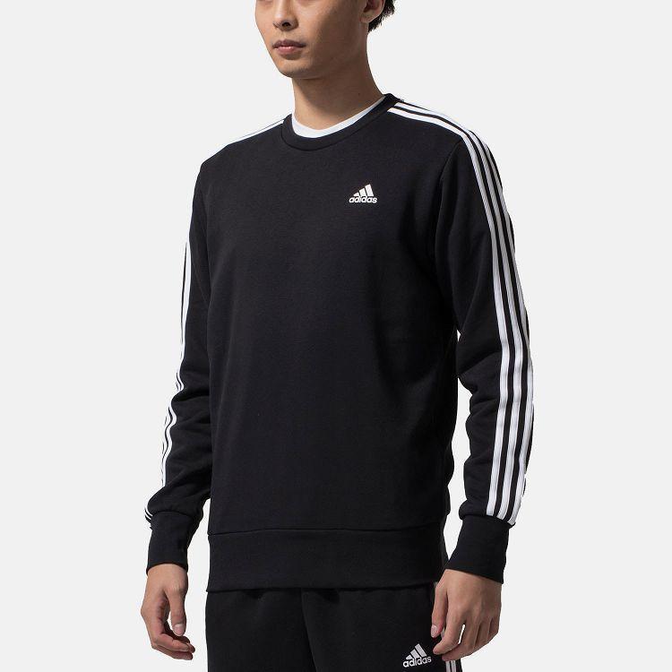 Adidas Round Neck Pullover Sweatshirt Men Tops Black S98803