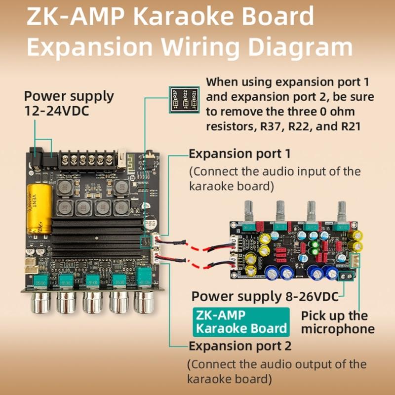 TB21PRO Upgraded 2.1 Channel Wirelsss-Compatible Amplifiers Board With Bass Speaker And Plastic Case