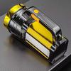 Anti-splash Water Camping Searchlight Dimmable with Side Lights Handheld Spotlight USB Rechargeable 2400mAh Battery