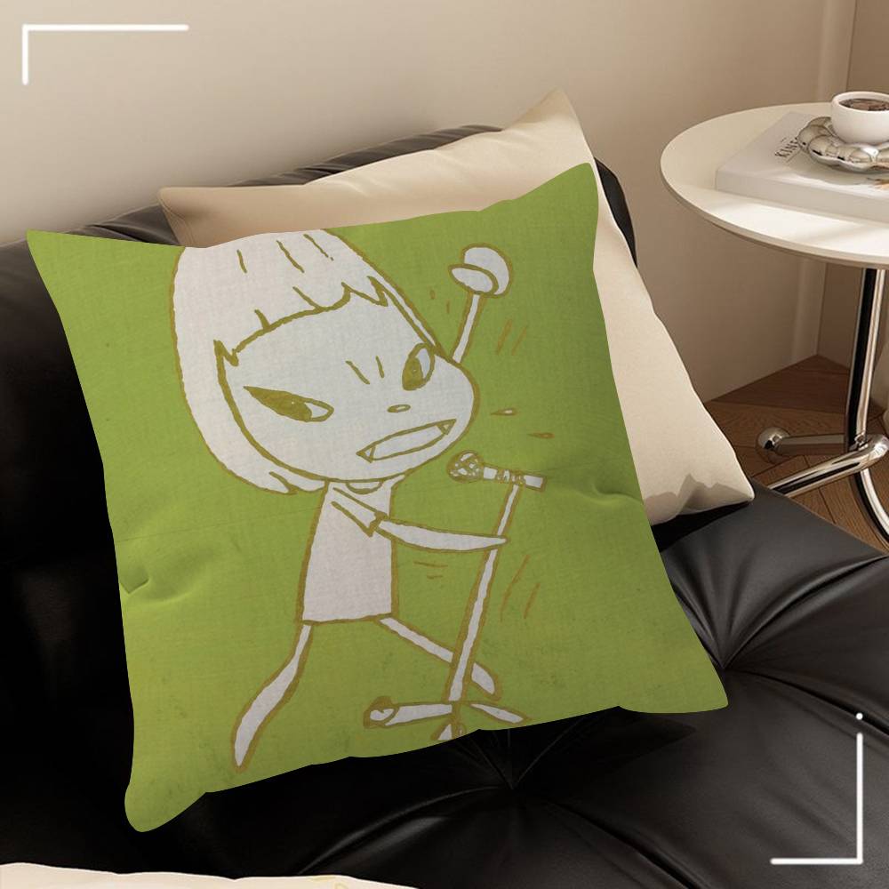 Art Y-Yoshitomos cool Nara   Personalized Pillow Dust Cover Bedroom Kids Party Decoration Pillowcase Birthday Children Gift