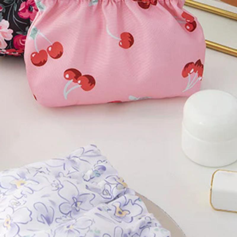 Květinová kapesní kosmetická taštička Oxford látková elastická samozavírací taštičky Peněženka na mince na make-up Rtěnka Sluchátka Organizér na šperky