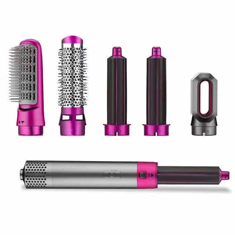 Multi-Function Hair Styling Tool: 5-in-1 Dryer, Curling Iron, Ionic Hot Air Brush, and Straightener