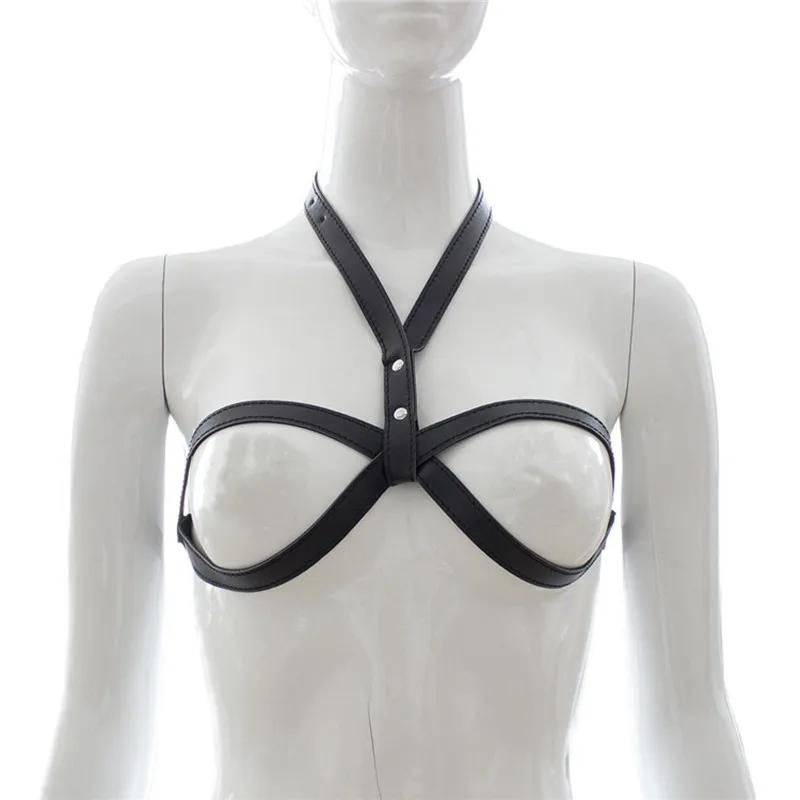 Sujetador erótico Brassiere Adulto Pecho Bdsm Atadura Lencería Sexy Juguete sexual para mujeres Cuero Excelente Strap-on Accesorios lesbianos