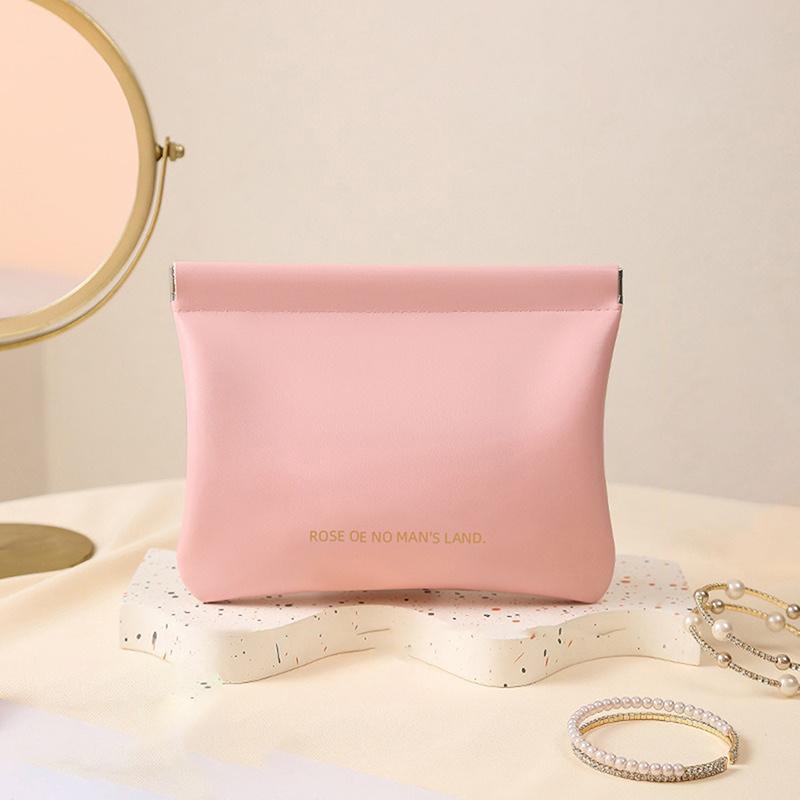 Large Lipstick Data Line Bluetooth Headset Storage Bag Makeup Bag Charger Key Self-Closing Shrapnel Bag Portable Cosmetic Case