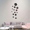 23pcs Flower DIY Mirror Wall Stickers Acrylic Art Wallpaper for Living Room Decoration Home TV Background Wall Decorative Mural