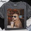 Goldendoodle Dog Halloween Comfort Colors Shirt, Golden Doodle Iced Coffee Dog Mom T-shirt, Funny Mothers Day Gifts Mama Tee Tshirt