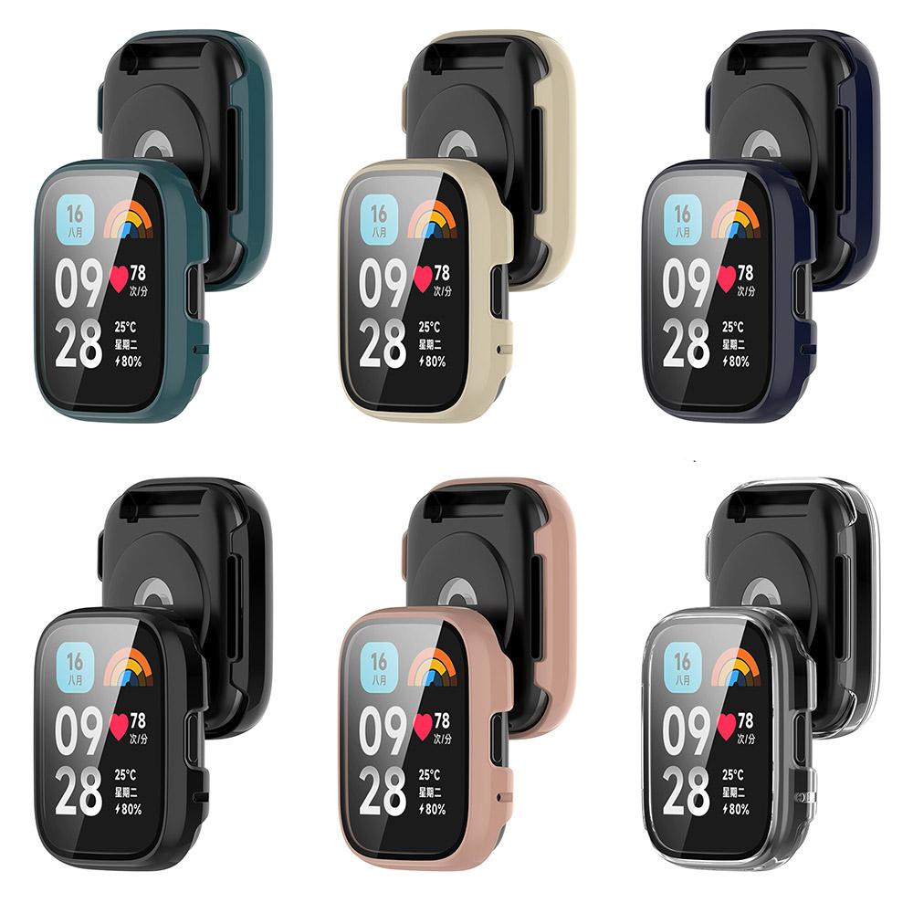 PC+Glass Protective Case For Redmi Watch 3 Active/Lite Full Screen Protector Shell Bumper Cover