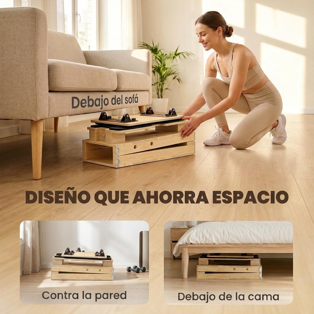 Pilates Reformer, Resistance Bands, Handles, for Home Gym