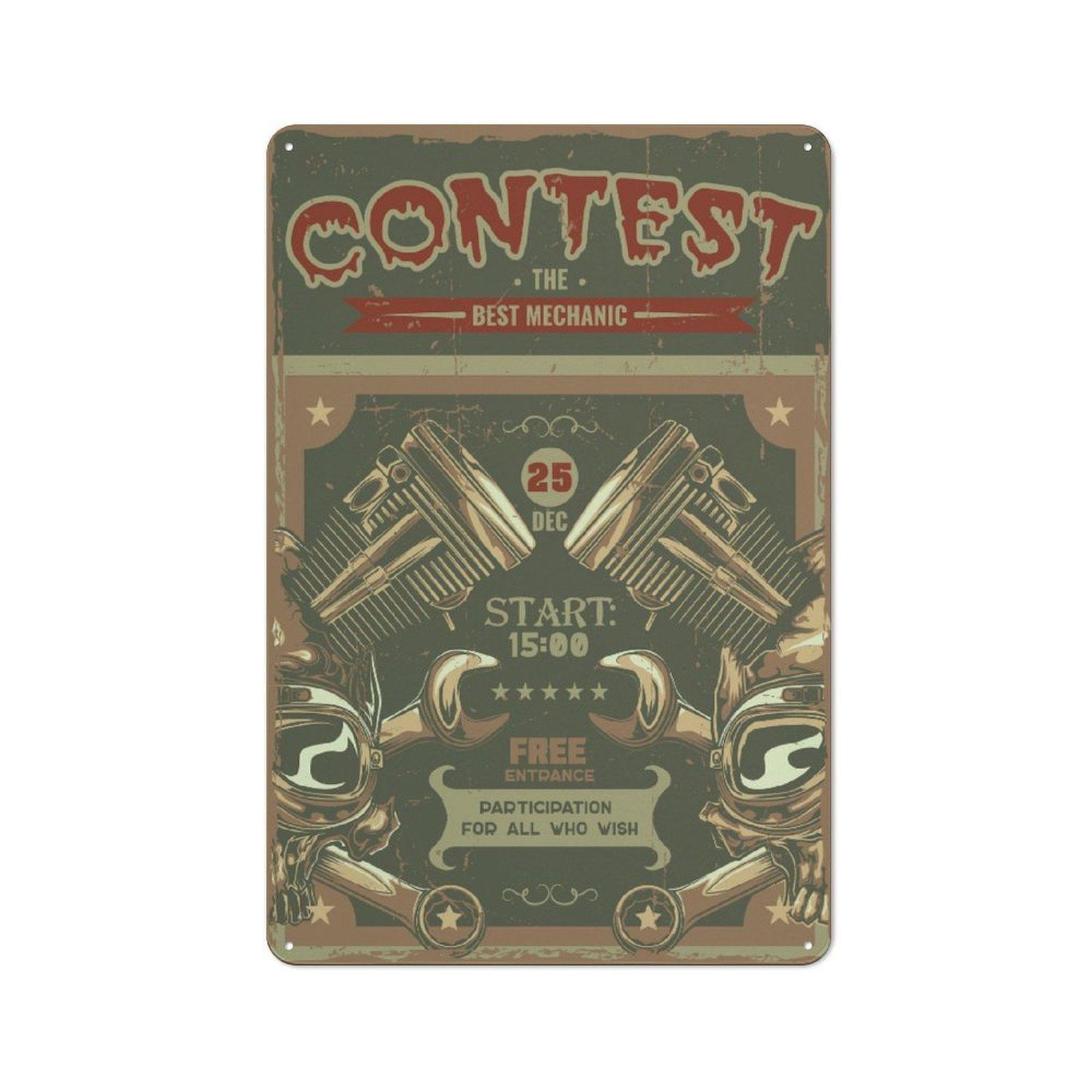 

1 шт. Вертикальная металлическая жестяная настенная тарелка 2030 см или 3040 см Винтажный декор для дома, бара, кафе, гаража, гостиной 20*30CM