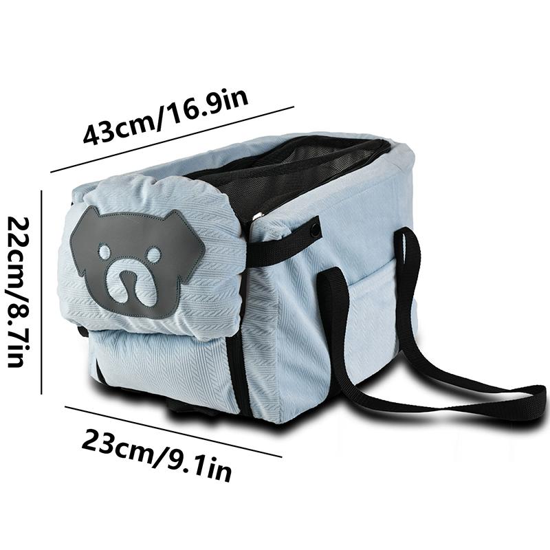 Portable Pet Car Seat Armrest Box Comfortable Travel Cushion for Dogs Cats Large Capacity Multifunction Pet Car Safety Seat Travel Cushion for Pets