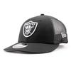 New Era LP9FIFTY Las Vegas Raiders Trucker Mesh Cap in Low Profile Black, Snapback. [Used]