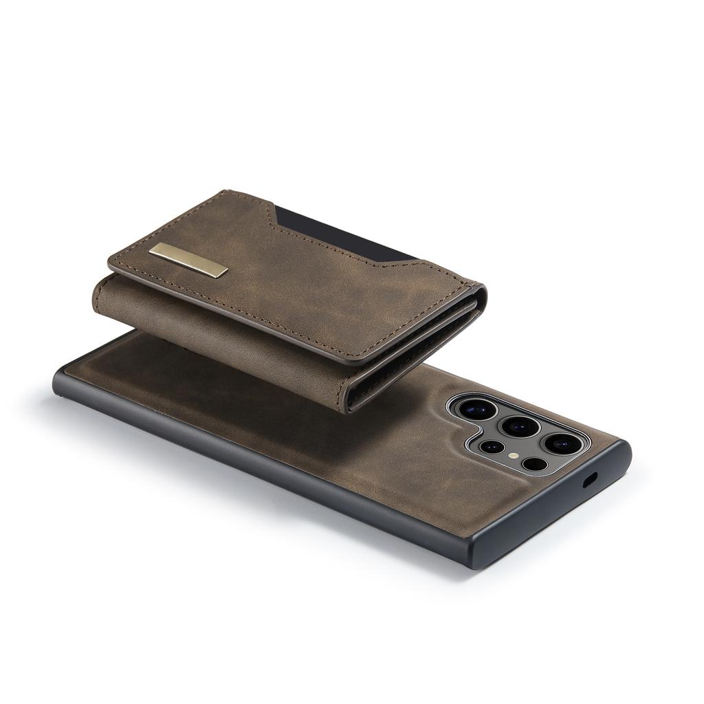 Phone Case Magnet Detachable Wallet Card Holder Stand Function Fit for Samsung Galaxy S24