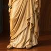 Minimalistische christliche Kunst Jesus liest Bücherregal Figur, Vintage Heilige Skulptur, Handbemalt Gesegnetes Tauf-Andenken Geschenke Harz Statue für Zuhause