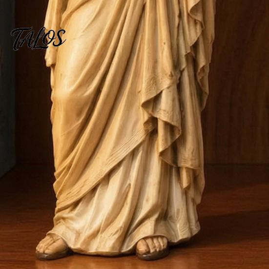 Minimalistische christliche Kunst Jesus liest Bücherregal Figur, Vintage Heilige Skulptur, Handbemalt Gesegnetes Tauf-Andenken Geschenke Harz Statue für Zuhause