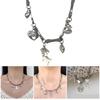 Adjustable Length Neckchain Dog Pendant Necklace Unique Bone Chain Choker Party Jewelry Stylish Feminine Neck Accessory
