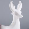 Animal Decor Statue Art Collection Ceramic Elk Figurine Ornament, Fawn, Couples, Family