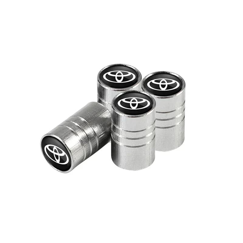4Pcs Car Tire Valve Caps Metal Styling Tyre Air Stems Cover For Toyota GR Gazoo Racing Supra Corolla Parts Sport 86 Yaris Grmn