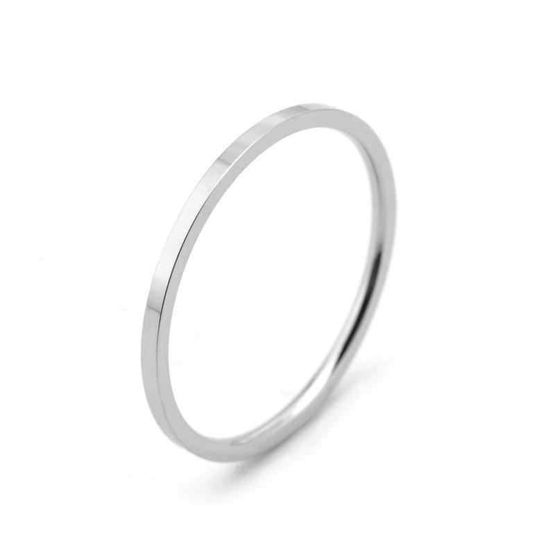 Available: Minimalist Japanese-Korean Style Titanium Steel Thin Band Ring Size 6