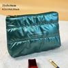 New Shiny Fluffy Makeup Bag Large Capacity Zipper Pouch Toiletries Skincare Storage Bag Quilted Puffer Cosmetic Bag Women