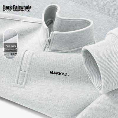 Mark Fairwhale Men's American Casual Half-Zip Sweatshirt