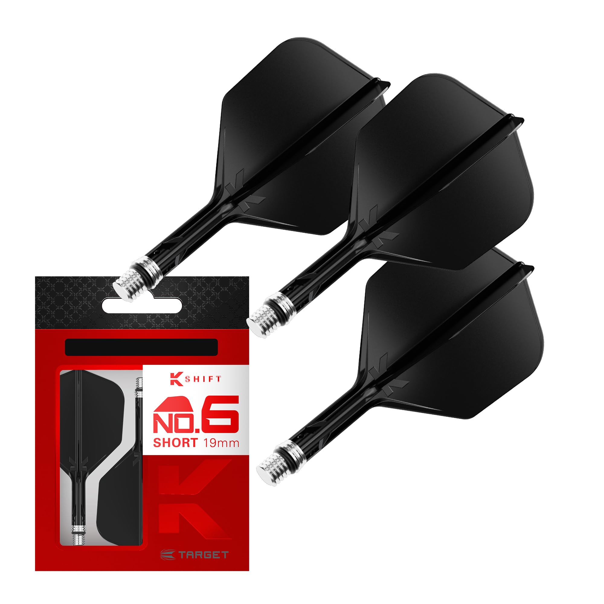 

Target K-SHIFT FLIGHT flight and shaft integrated K Shift flight and shaft system Shift spin base professional dart accessory чёрный