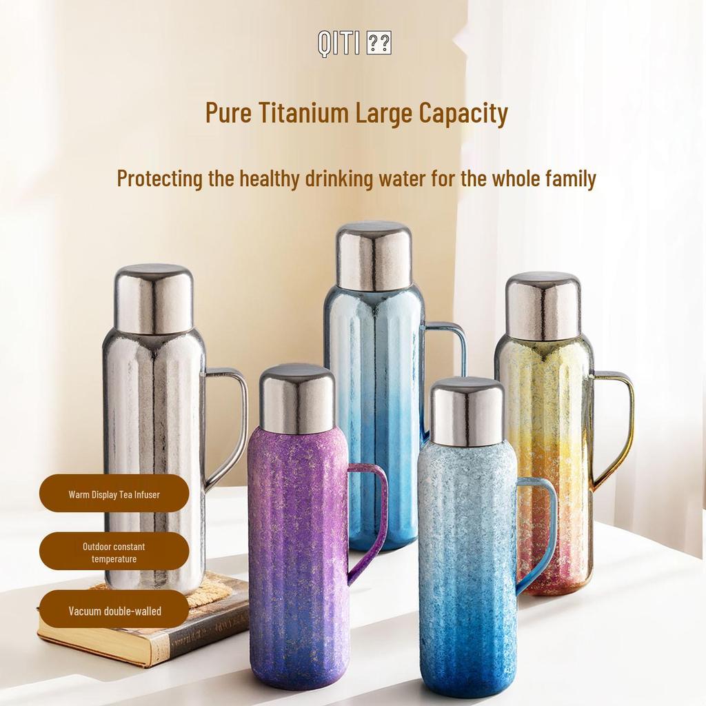 Portable Large Capacity Pure Titanium Insulated Kettle for Brewing and Stewing Tea - Ideal Business Gift