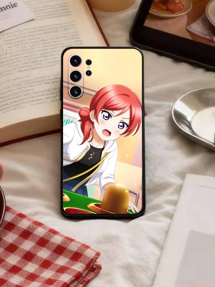 Nishikino Maki-Love Live Handyhülle Für Samsung S26,S25,S24,S23,S22,S30,S21,Ultra,Plus,FE 5G Schwarze Weiche Hülle