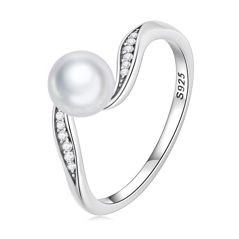 WOSTU 925 Silver European Simple CZ Ear Buckles Heart Hoop Earrings for Women Wedding Gift Minimalism Jewelry E737