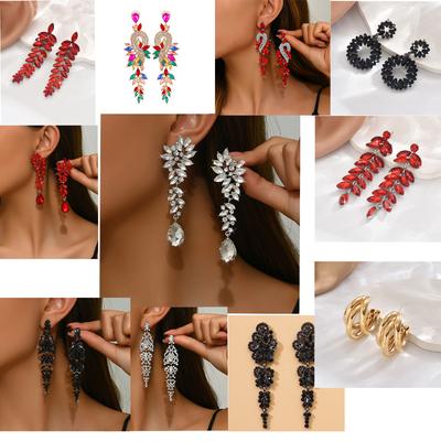 High-end Fashion Earrings Phoenix Water Drop Shape Long Women's Accessories Pendant Earrings