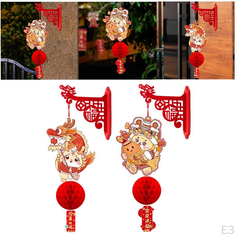 Decorazione Anno Cinese Lanterna Rossa Benedizione Buona Fortuna Cina Appeso