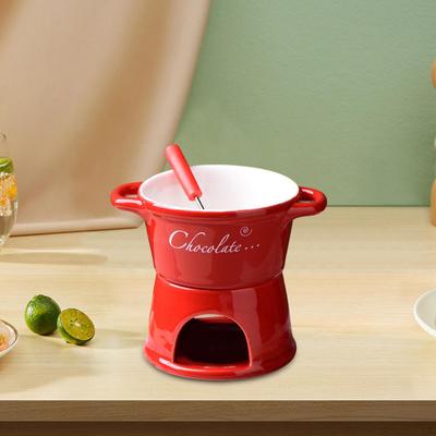 Chocolate Fondue Pot 300ml Queijo Chá Light Porcelana Derretendo para