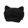 Newsboy Baret voor Dames Ademende Wolle Cabbie Hoed Coole Jokers Meisje Kattenoor Achthoekige Pet Subcultuur Hoofddeksel